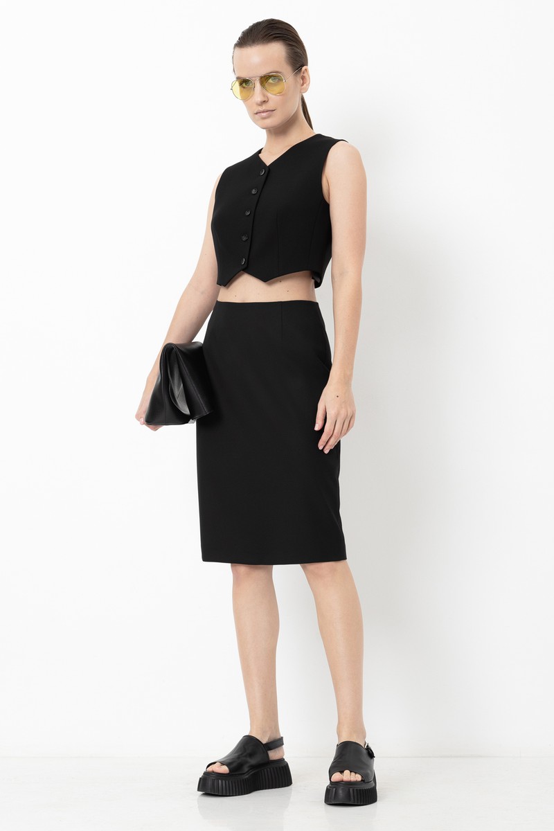 Skirt VASSA&Co, пол female, цвет black