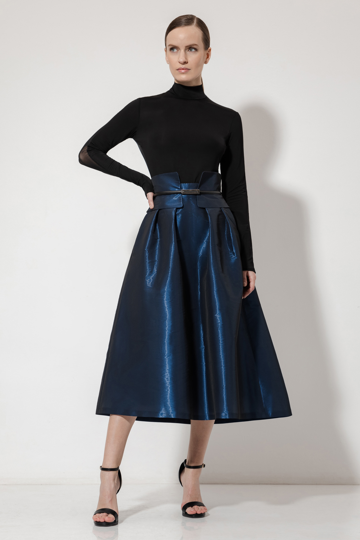 Юбка из нейлона VASSA&Co, пол женский, цвет синий