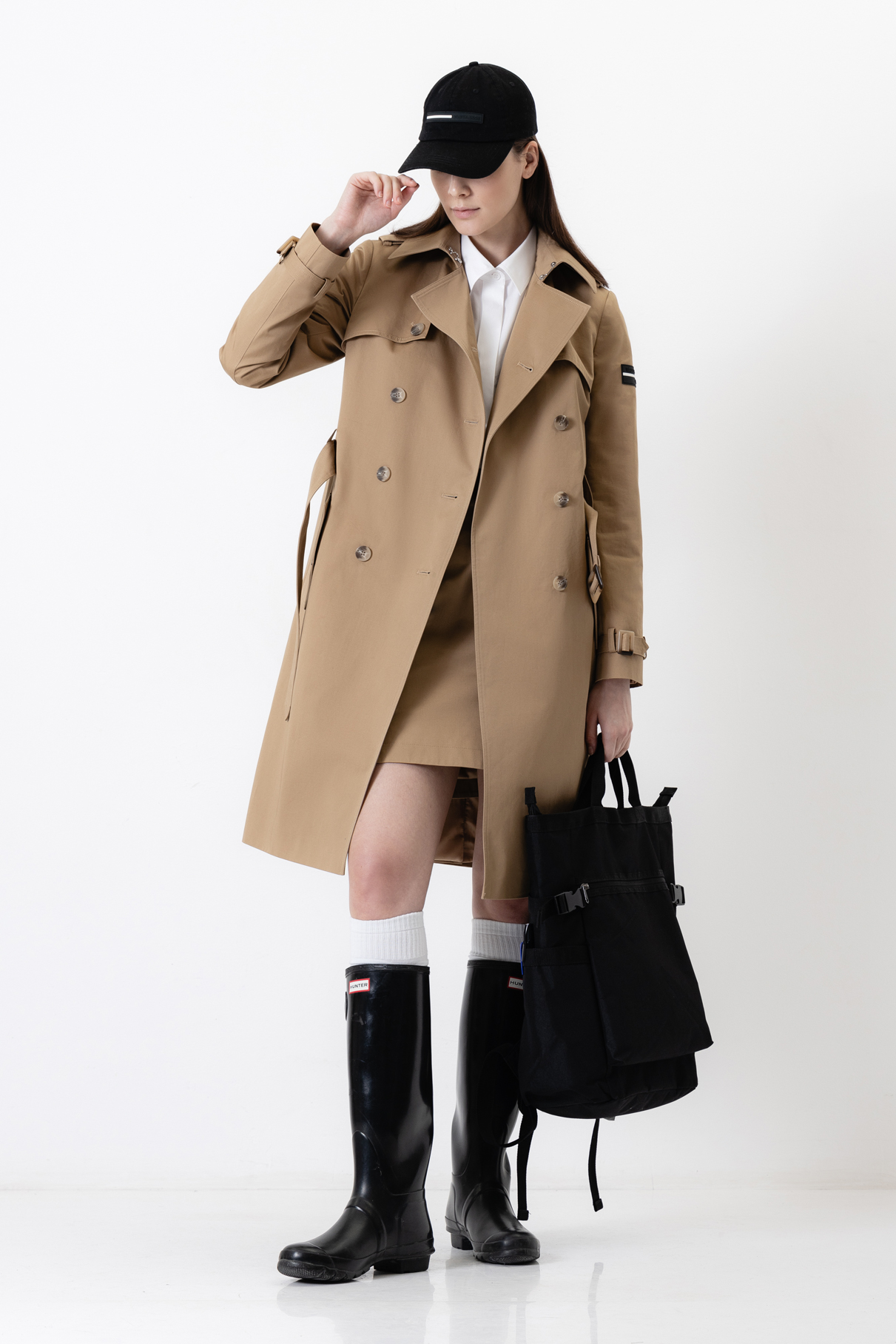 Тренч из хлопка VASSA CODE, пол женский, цвет коричневый