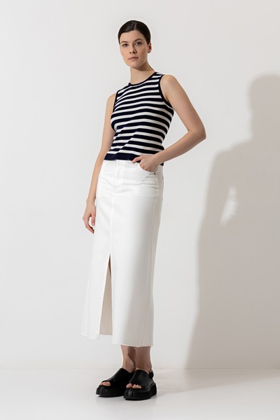 Топ в полоску VASSA CODE, пол женский, цвет голубой