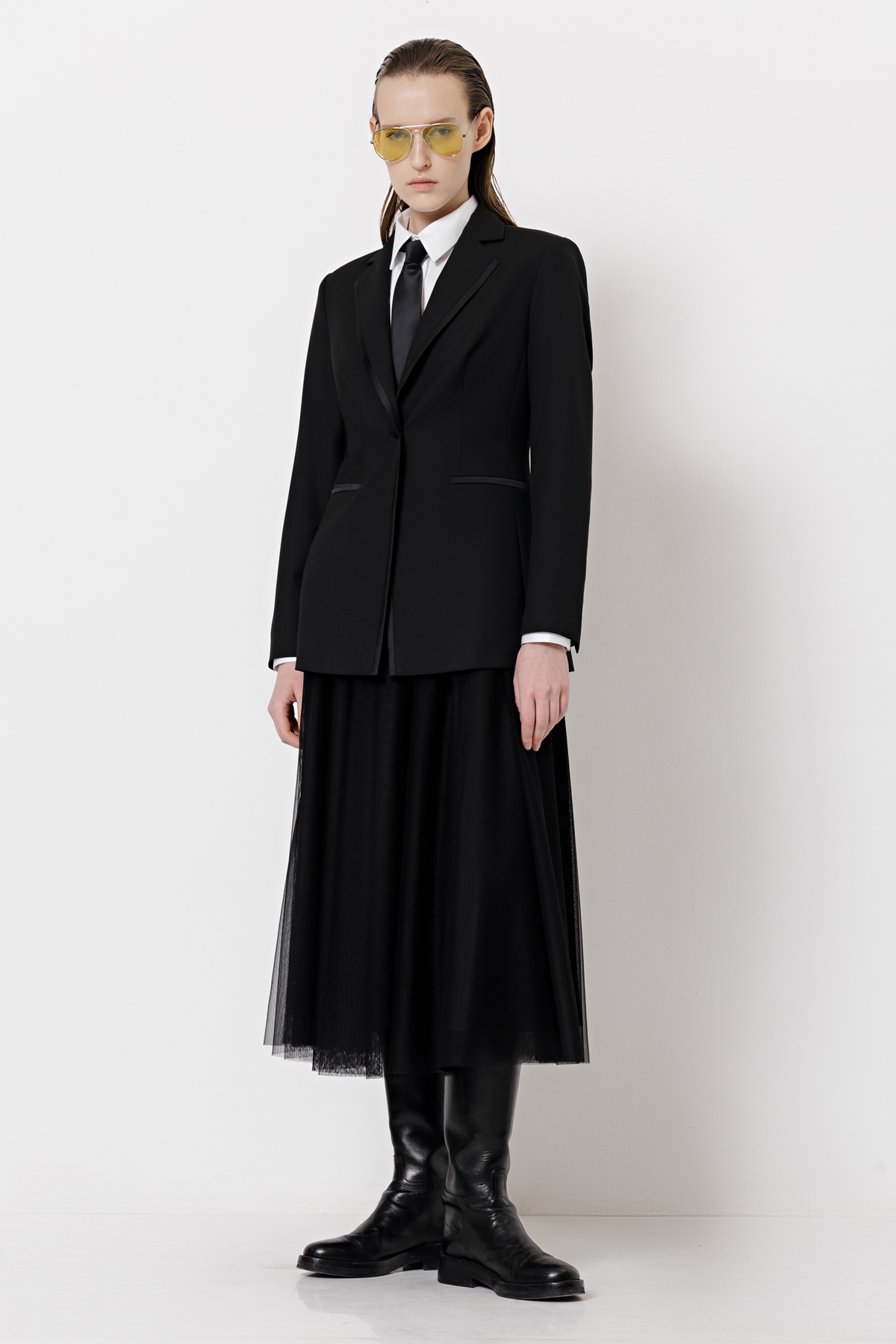 Жакет прямого кроя VASSA&Co, пол женский, цвет черный