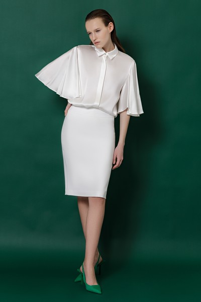 Юбка-карандаш VASSA&Co, пол женский, цвет белый