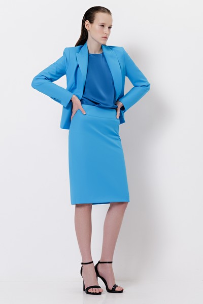 Юбка-карандаш VASSA&Co, пол женский, цвет голубой