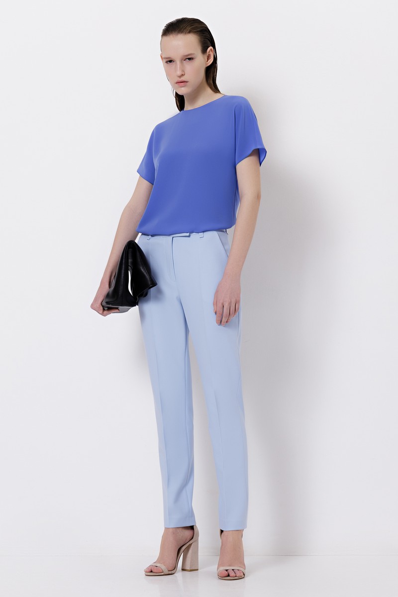 Брюки VASSA&Co, пол женский, цвет синий