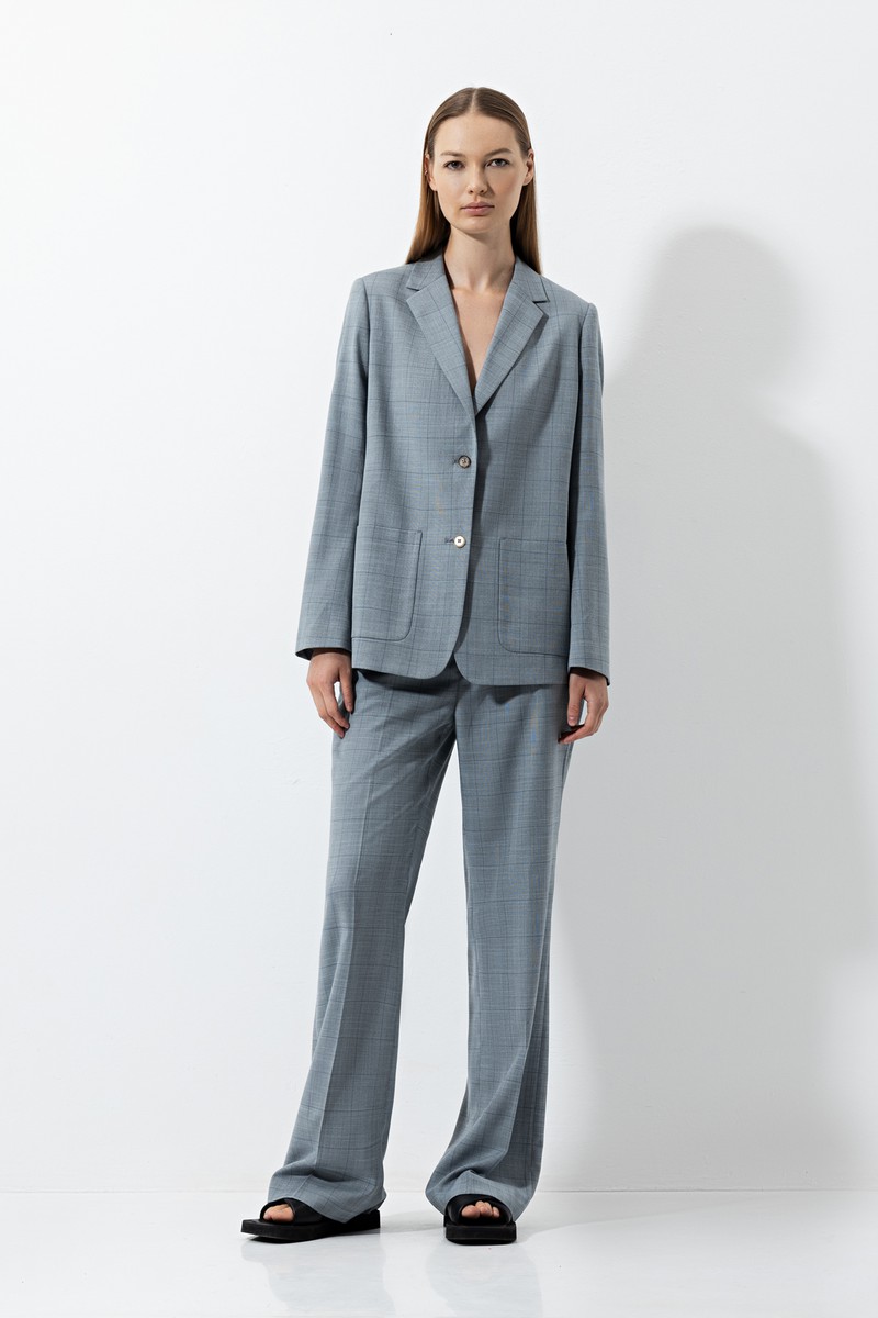 Жакет с тесьмой , пол женский, цвет серый