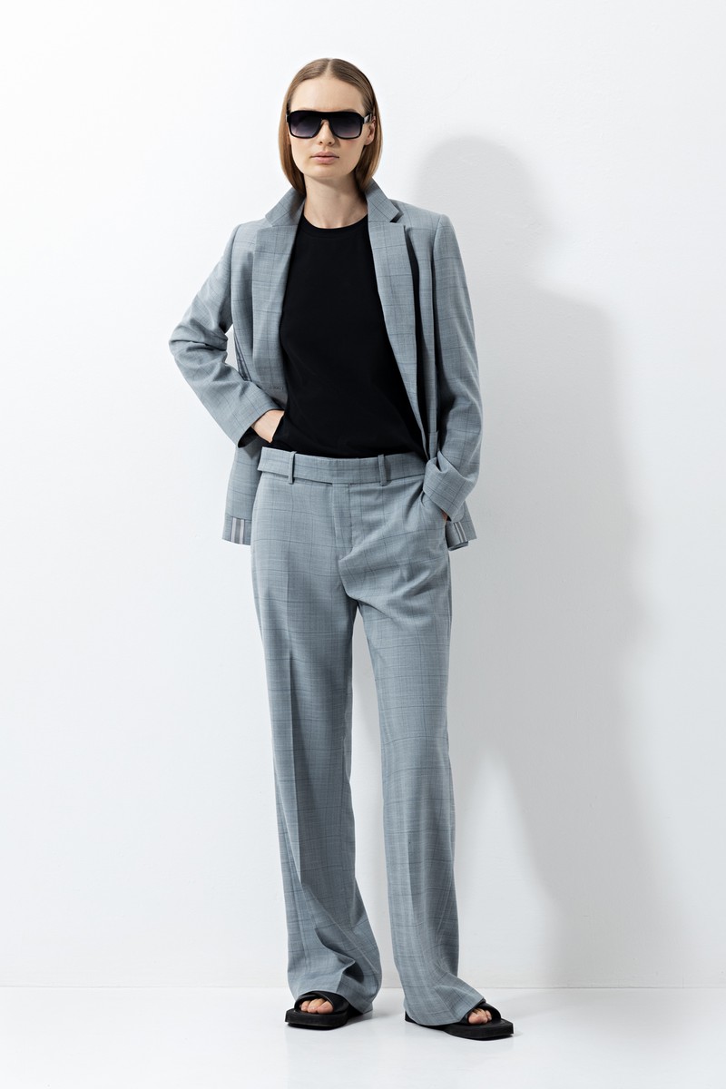 Trousers , пол female, цвет серый