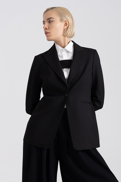 Дизайнерский жакет VASSA&Co, пол женский, цвет черный