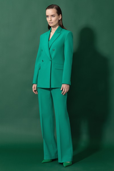 Брюки VASSA&Co, пол женский, цвет зеленый