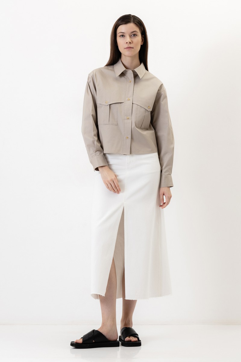 Skirt VASSA CODE, пол female, цвет white