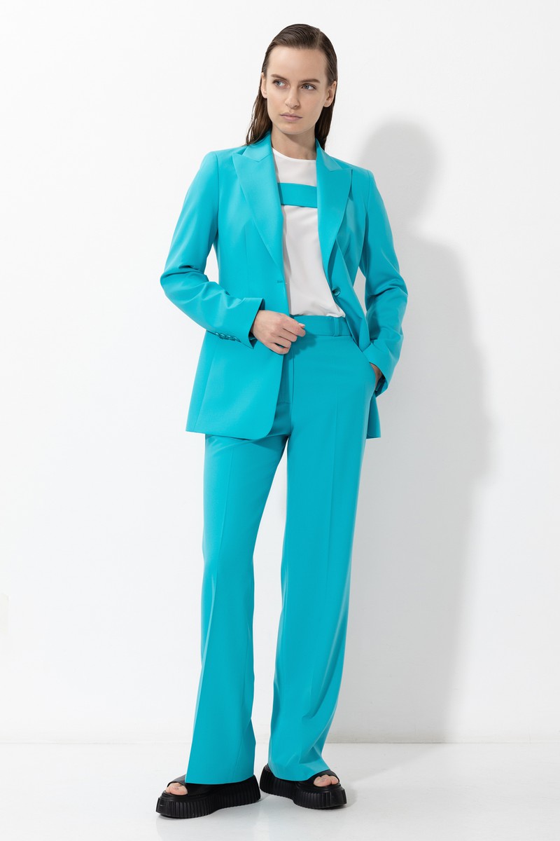 Trousers VASSA&Co, пол female, цвет голубой