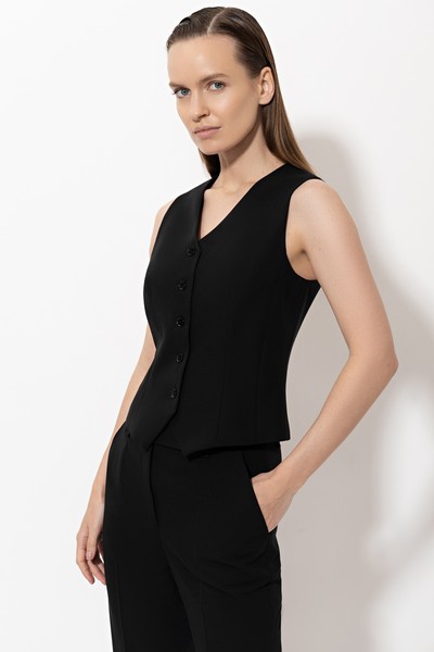 Жилет VASSA&Co, пол женский, цвет черный