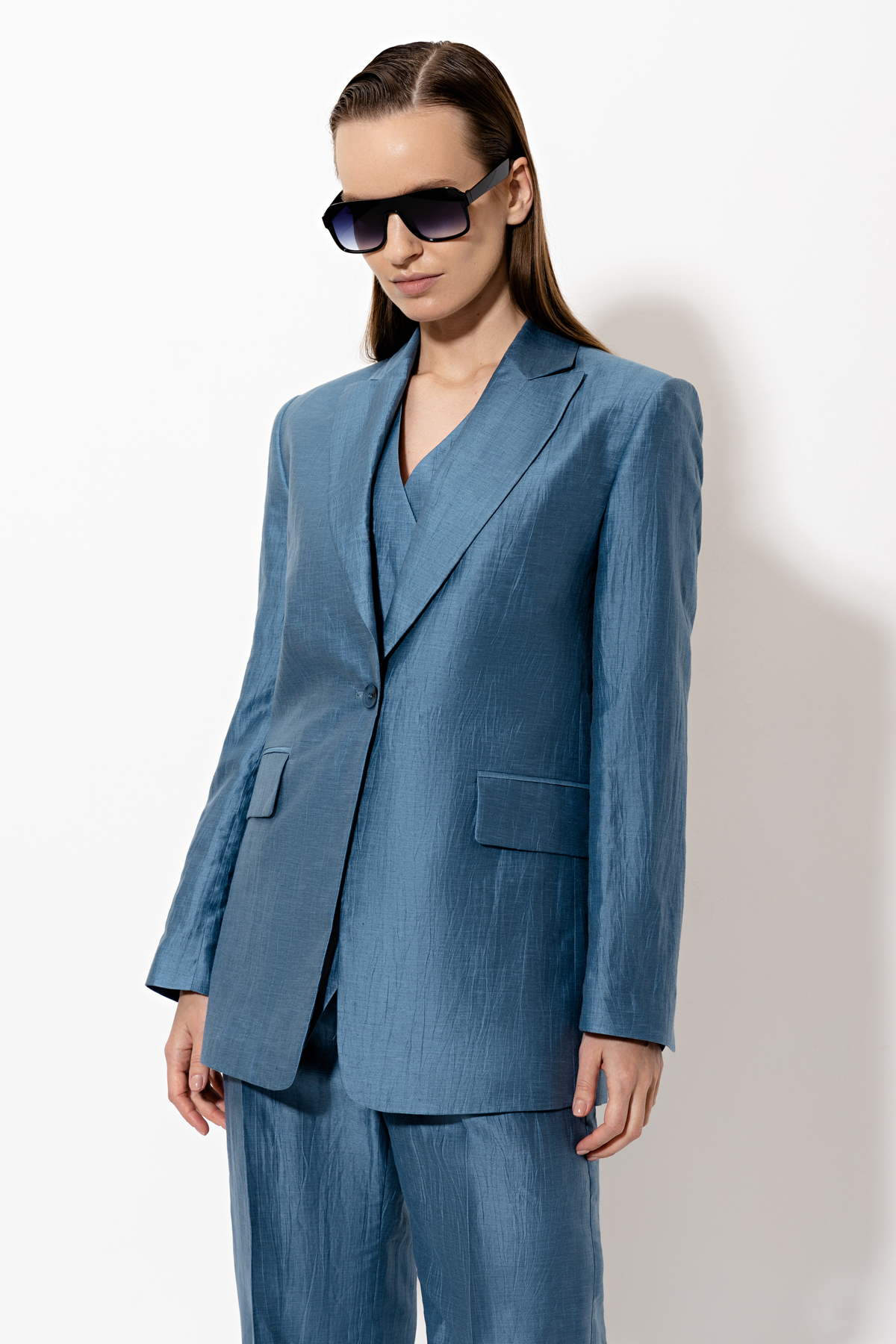 Jacket VASSA&Co, пол female, цвет голубой