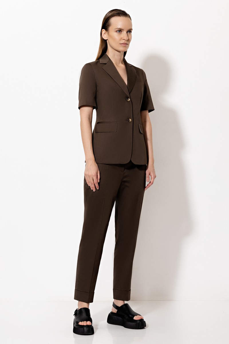 Брюки VASSA&Co, пол женский, цвет хаки