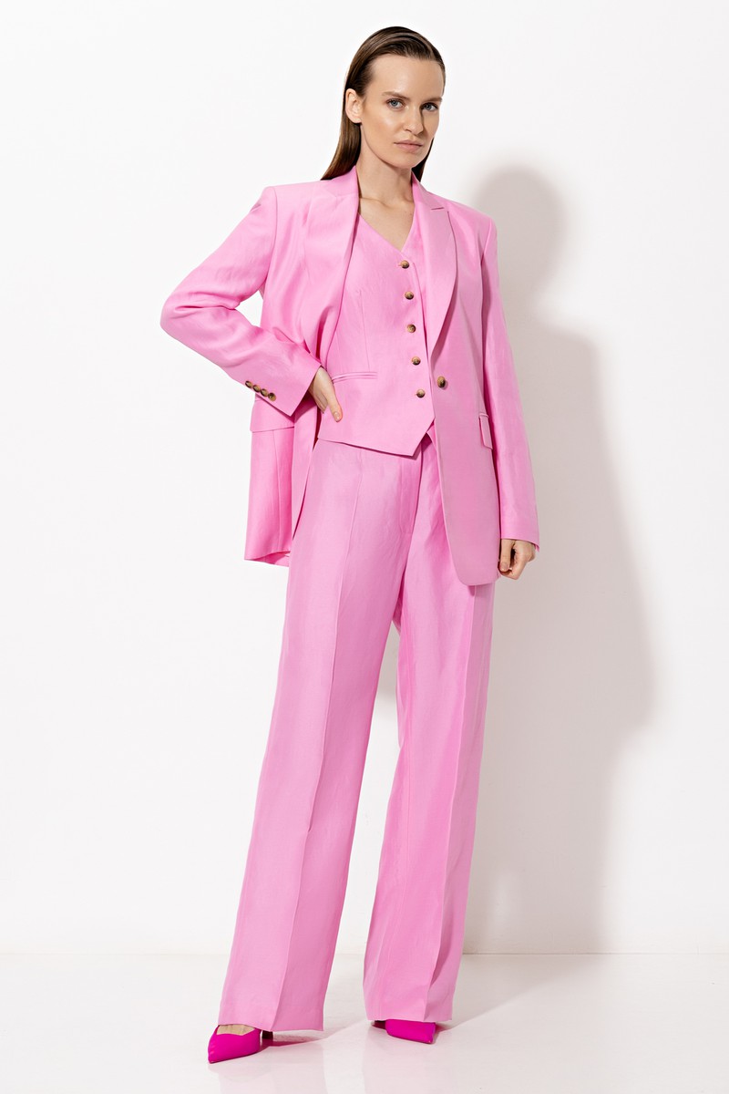 Trousers VASSA&Co, пол female, цвет pink