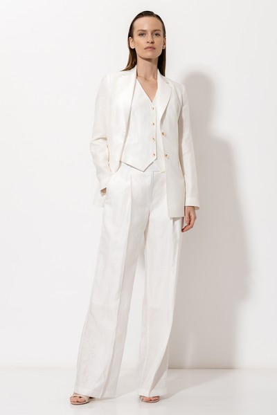 Trousers VASSA&Co, пол female, цвет white