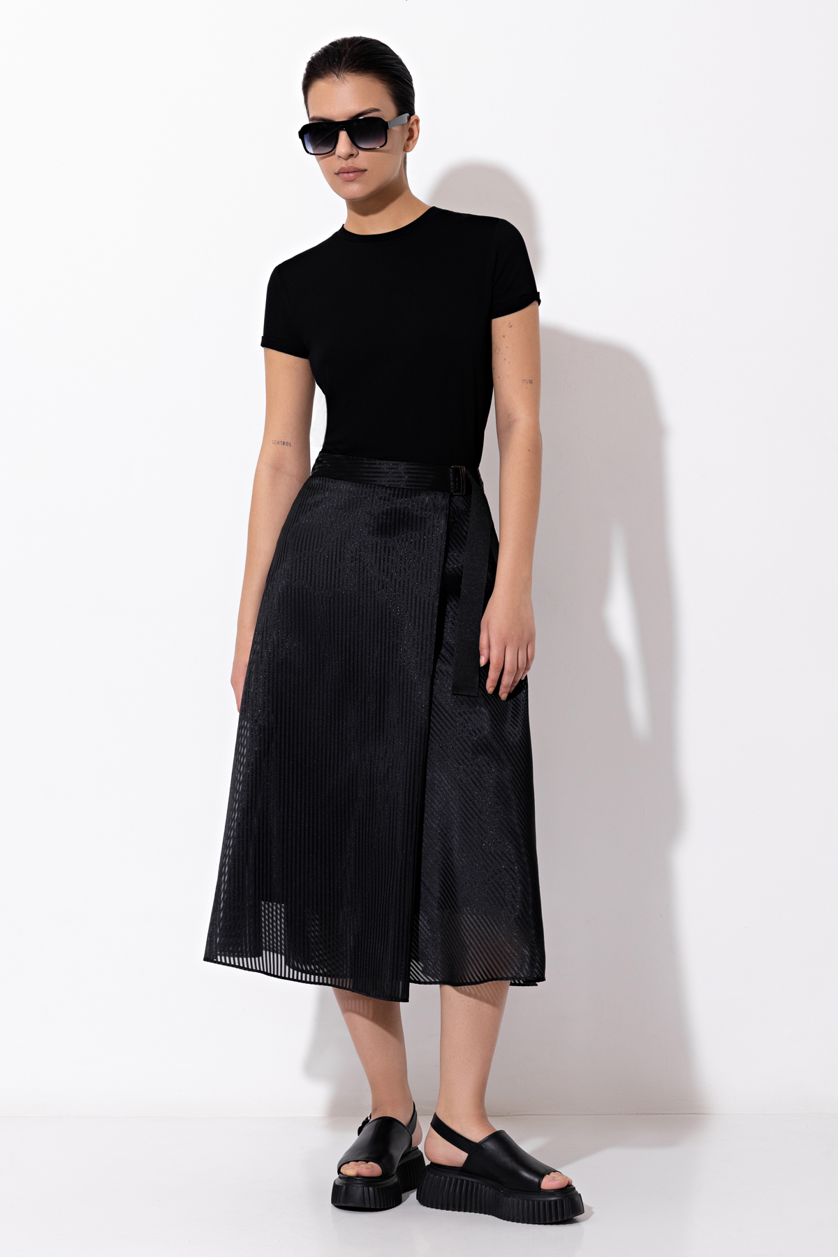 Юбка VASSA&Co, пол женский, цвет черный