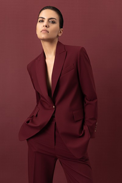 Однобортный жакет VASSA&Co, пол женский, цвет красный