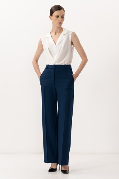 Брюки VASSA&Co, пол женский, цвет синий