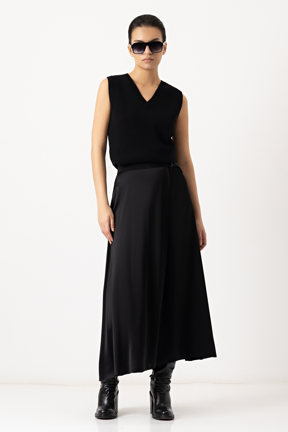 Юбка VASSA&Co, пол женский, цвет черный