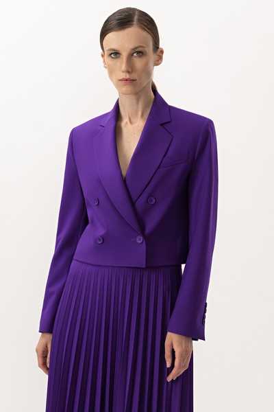 Укороченный жакет VASSA&Co, пол женский, цвет фиолетовый