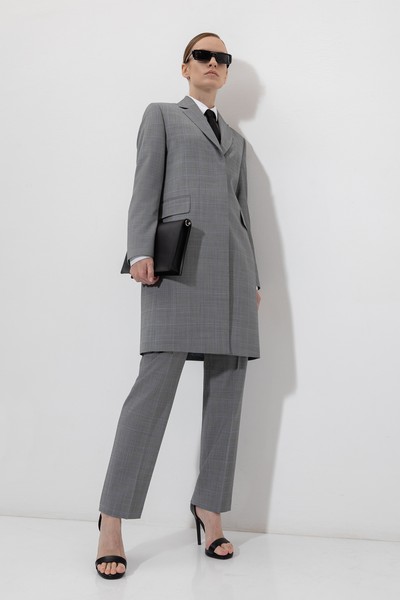 Удлиненный жакет VASSA&Co, пол женский, цвет серый