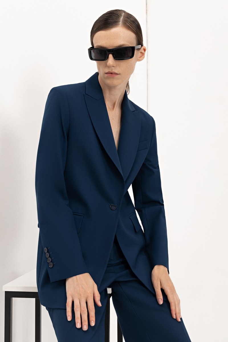 Жакет VASSA&Co, пол женский, цвет синий