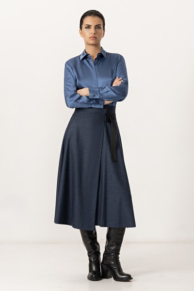 Юбка VASSA&Co, пол женский, цвет синий