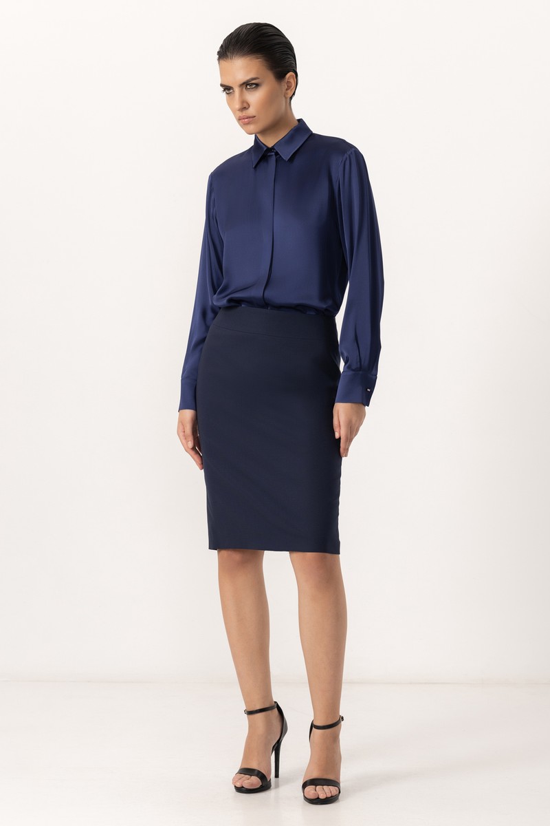 Юбка VASSA&Co, пол женский, цвет синий