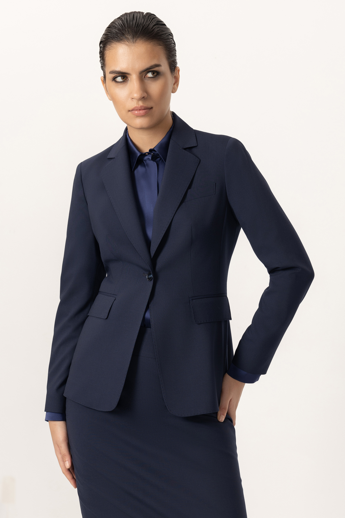 Жакет VASSA&Co, пол женский, цвет синий