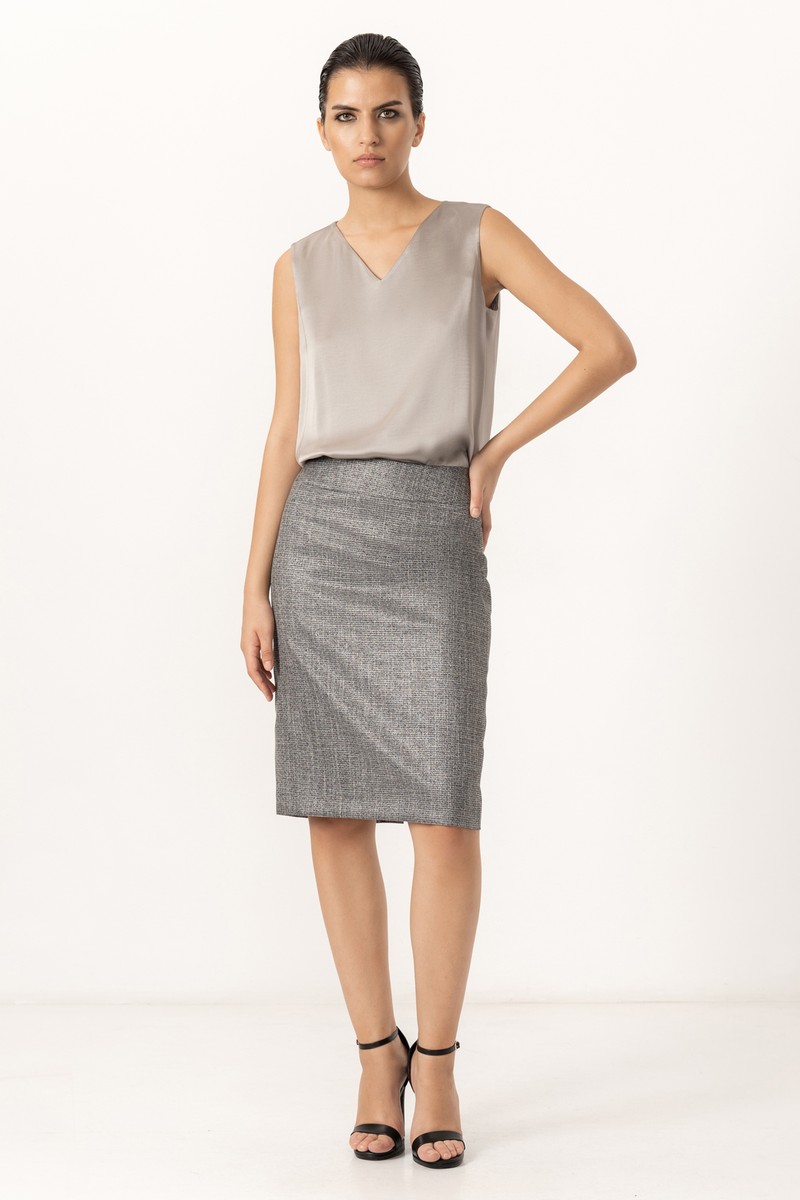 Юбка VASSA&Co, пол женский, цвет серый