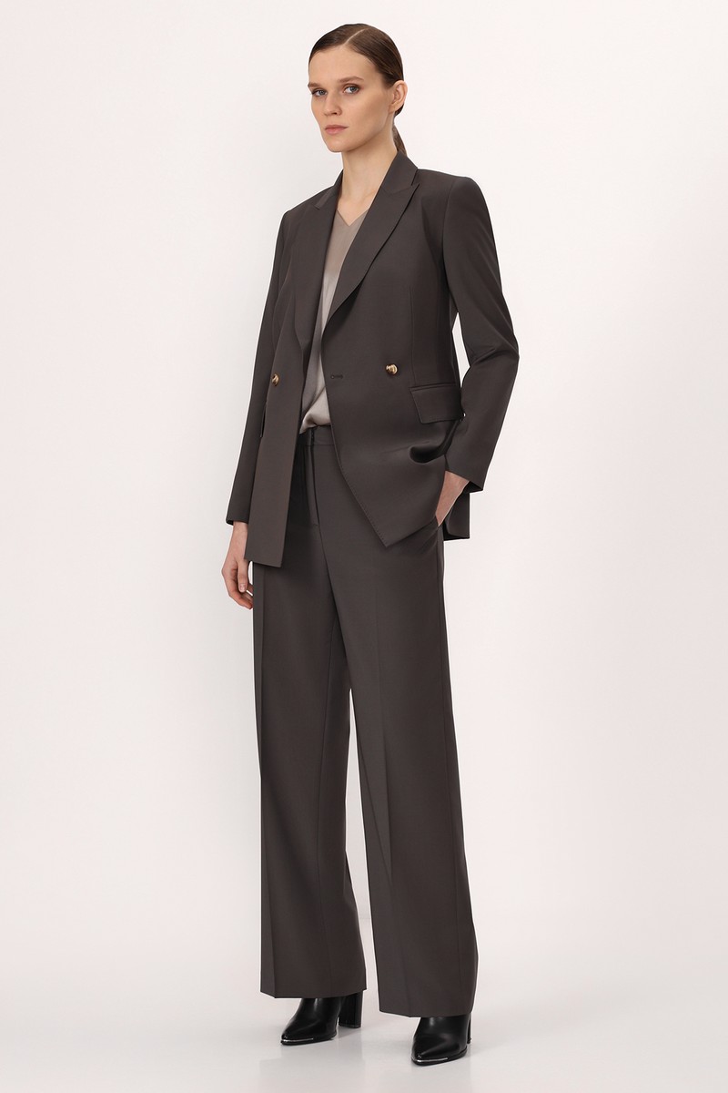 Брюки свободного силуэта VASSA&Co, пол женский, цвет коричневый