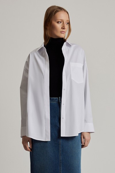 Рубашка , пол женский, цвет белый