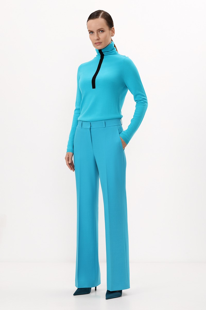 Брюки VASSA&Co, пол женский, цвет голубой