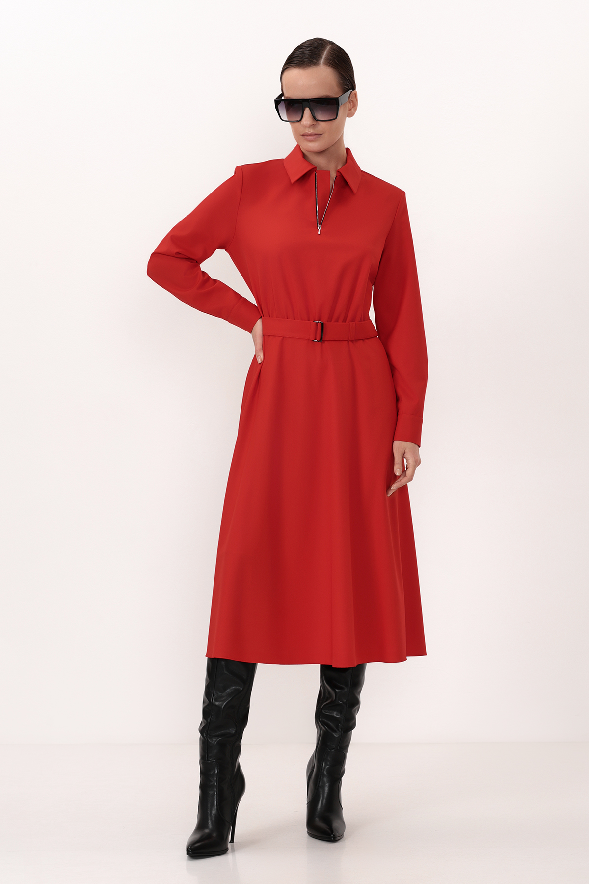 Платье VASSA&Co, пол женский, цвет красный