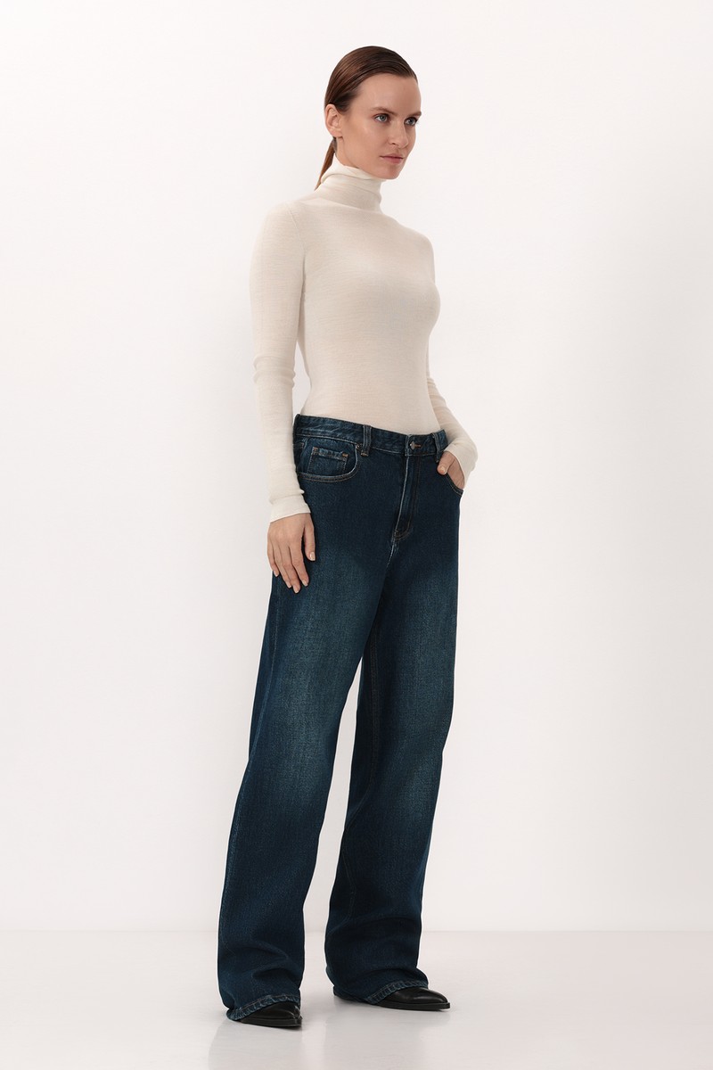 Джинсы Wide Leg VASSA CODE, пол female, цвет синий