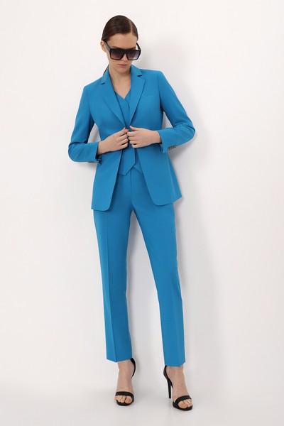 Брюки VASSA&Co, пол женский, цвет голубой