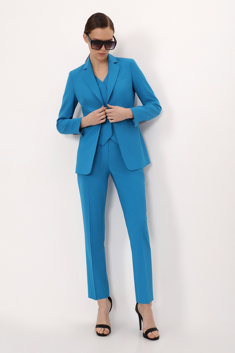 Брюки VASSA&Co, пол женский, цвет голубой