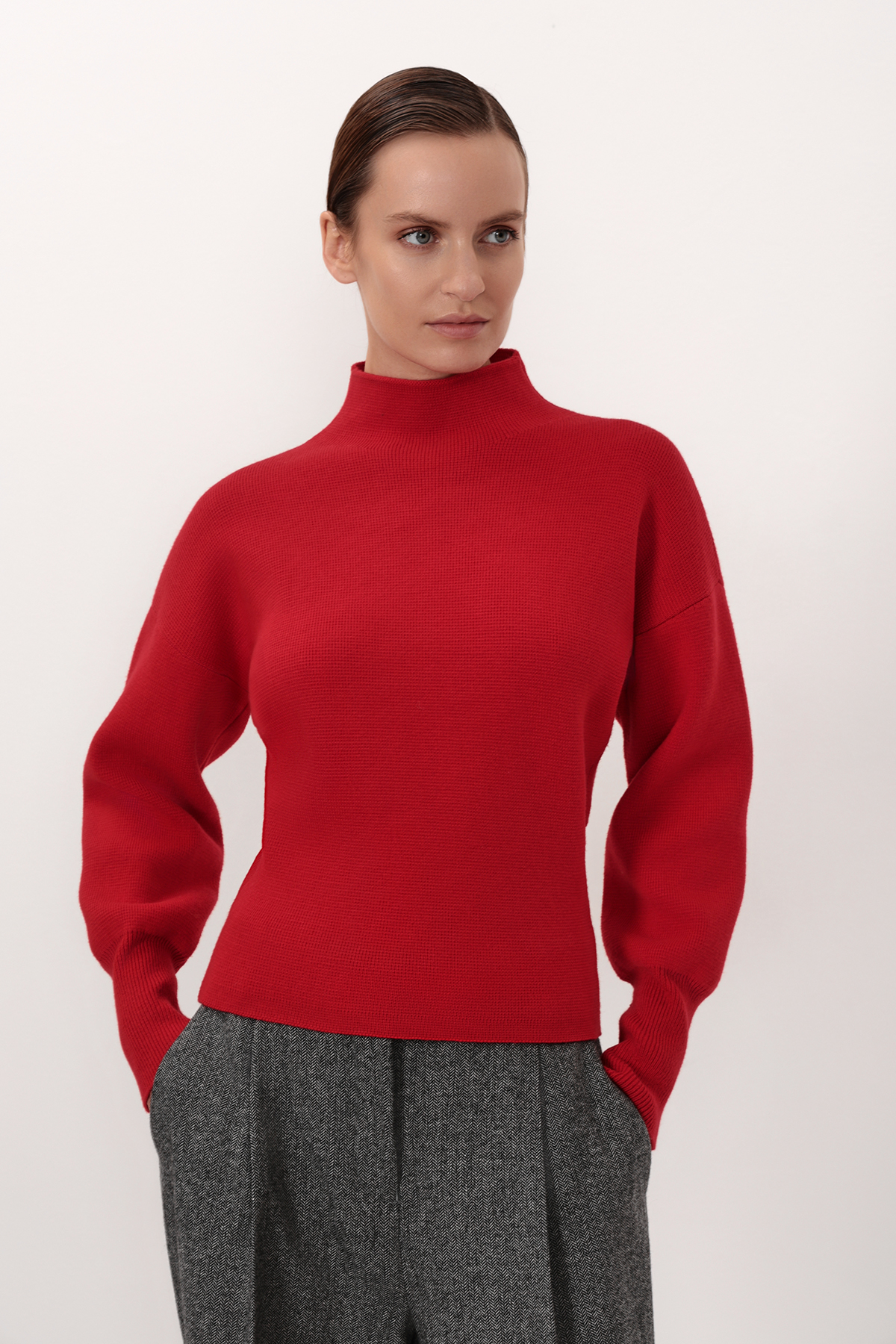 Джемпер VASSA CODE, пол женский, цвет красный