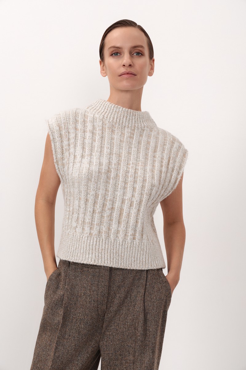 Жилет VASSA CODE, пол женский, цвет коричневый