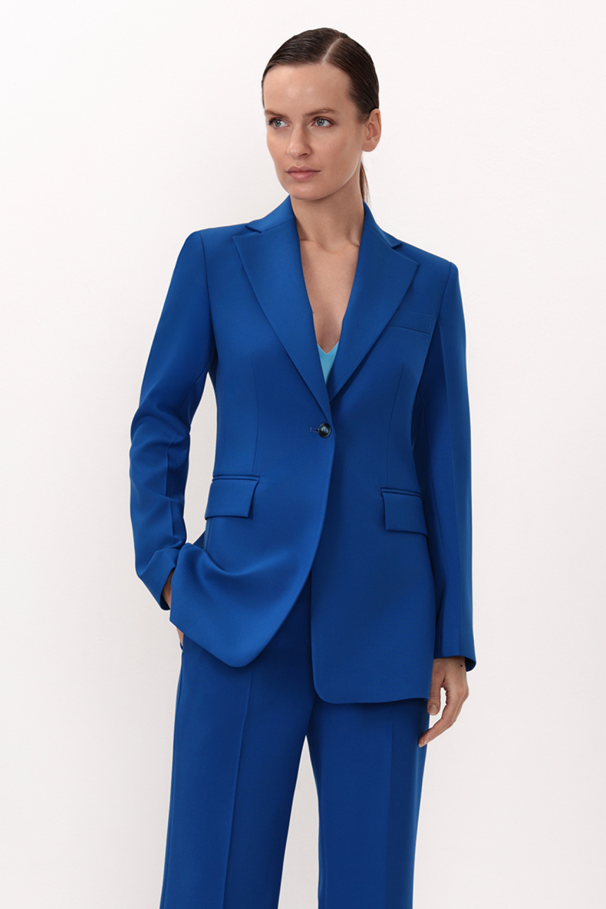 Жакет VASSA&Co, пол женский, цвет синий