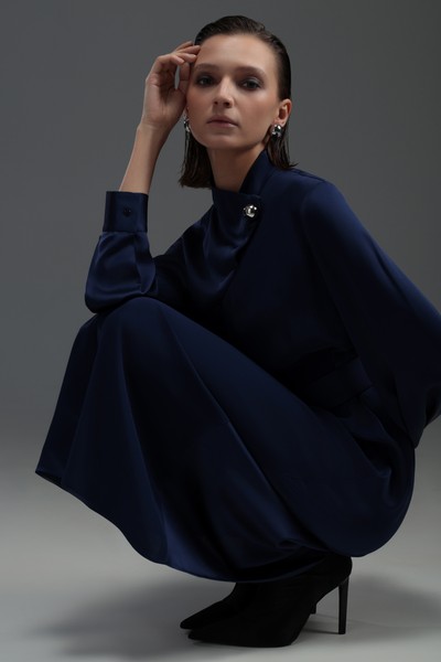 Платье VASSA&Co, пол женский, цвет синий