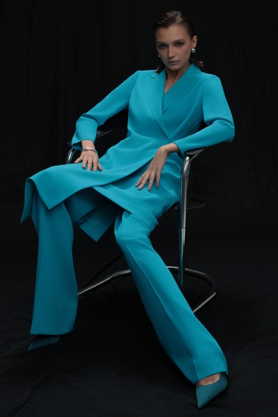 Платье VASSA&Co, пол женский, цвет голубой