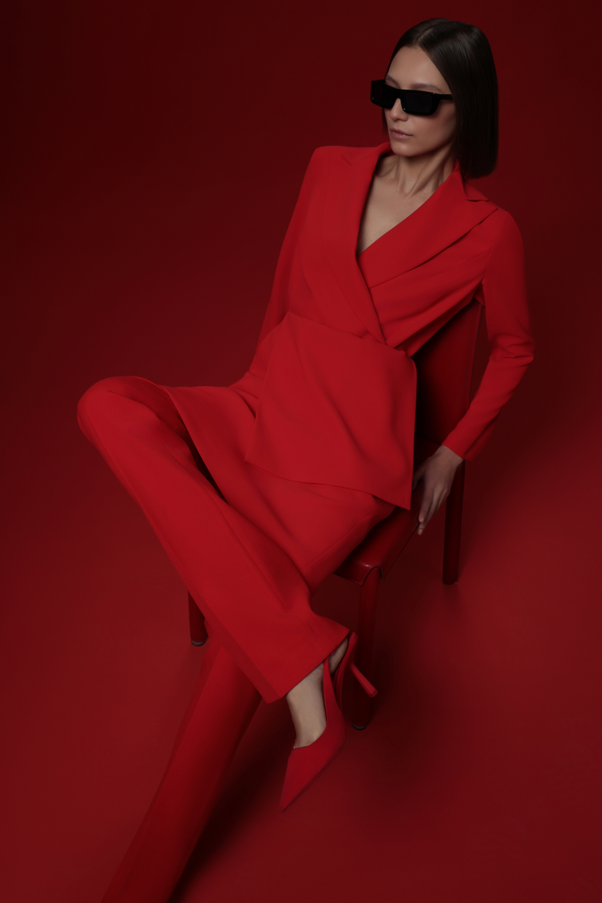 Платье-жакет VASSA&Co, пол женский, цвет красный