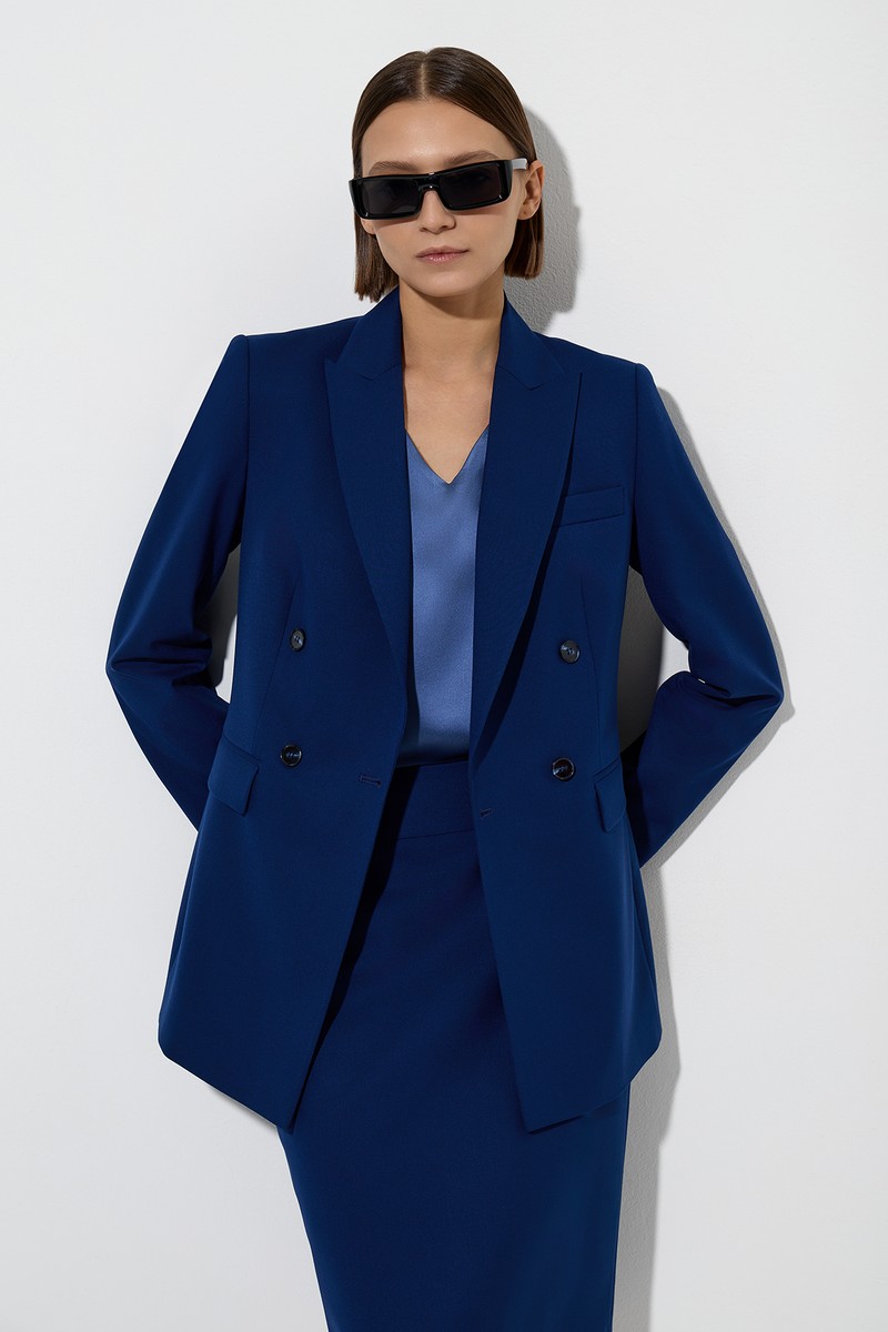 Жакет VASSA&Co, пол женский, цвет синий