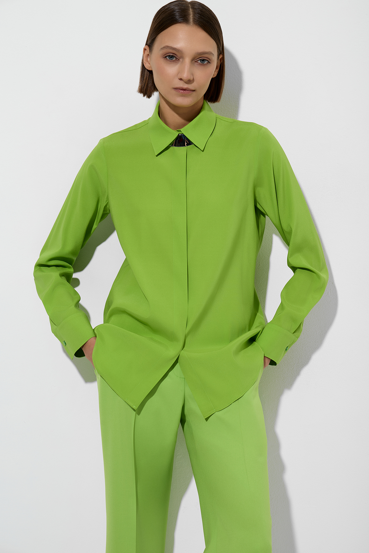 Blouse , пол female, цвет зеленый