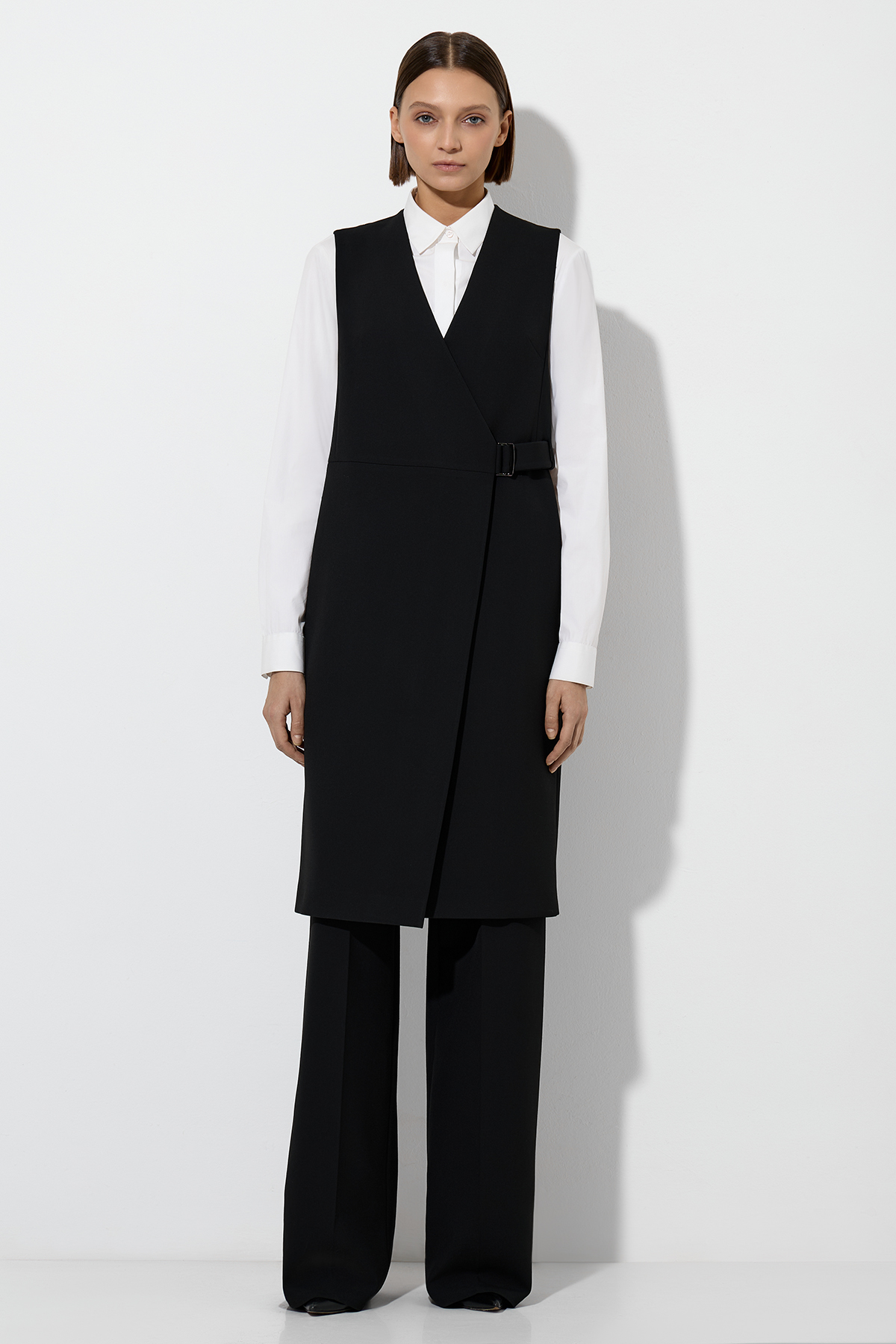 Платье-жилет VASSA&Co, пол женский, цвет черный