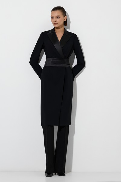 Платье-смокинг VASSA&Co, пол женский, цвет черный