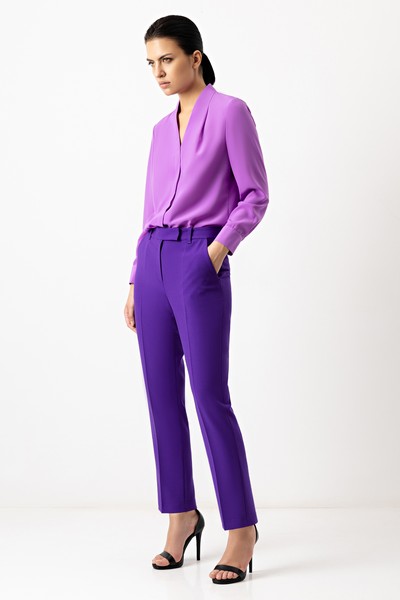 Брюки VASSA&Co, пол женский, цвет фиолетовый