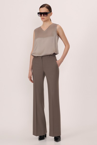 Брюки VASSA&Co, пол женский, цвет коричневый