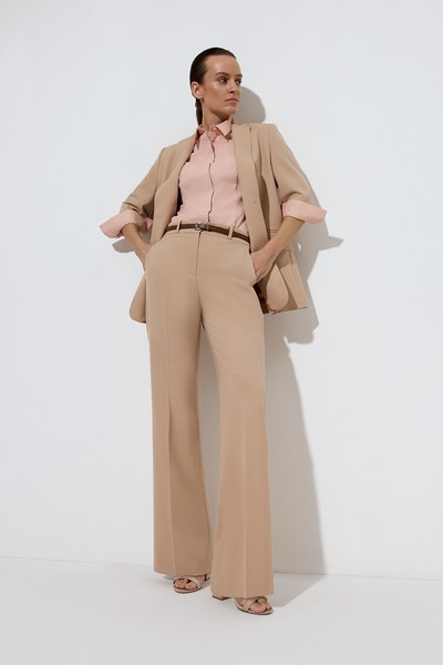 Брюки , пол женский, цвет бежевый